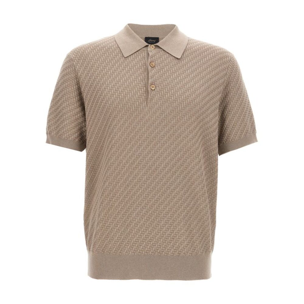 Brioni Beige Cotton Polo Men's Shirt